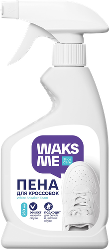 Пена-очиститель WAKSME Sneaker Foam для кроссовок и рантов, 250мл, детальное фото