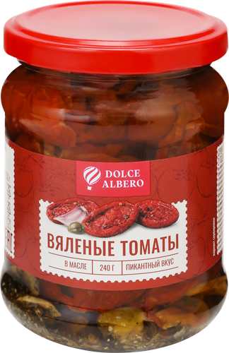 Томаты вяленые DOLCE ALBERO в подсолнечном масле, 240г, фото