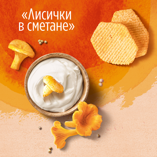 Чипсы картофельные LAY'S Лисички в сметане, 81г, фото