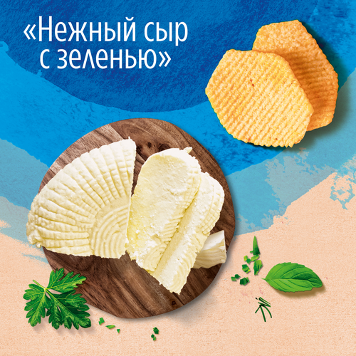 Чипсы картофельные LAY'S Нежный сыр с зеленью, 81г, фото