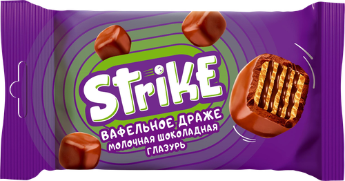 Драже STRIKE Вафельный кубик в молочной шоколадной глазури, 40г, фото
