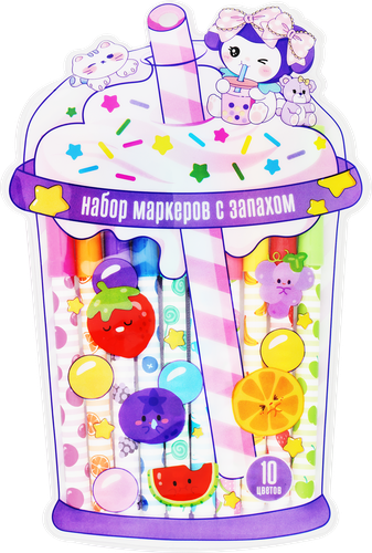 Маркеры КРОК&ДИЛЛИ с запахом, Арт. COS2-YJ385250915, 10шт, фото