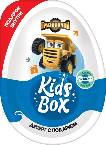 Десерт ГРУЗОВИЧКИ Kids Box с подарком, 20г, вид