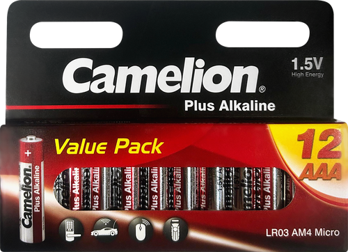 Батарейки CAMELION LR03, 1,5В, 1250 мАч, Арт. 14260, 12шт, изображение