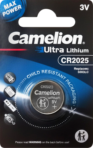 Батарейки CAMELION CR2025 BL-1 (CR2025-BP1, литиевая, 3В), Арт. 3067, вид