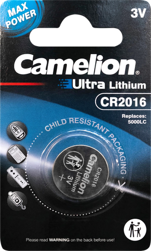 Батарейки CAMELION CR2016 BL-1 (CR2016-BP1, литиевая, 3В), Арт. 3068, изображение