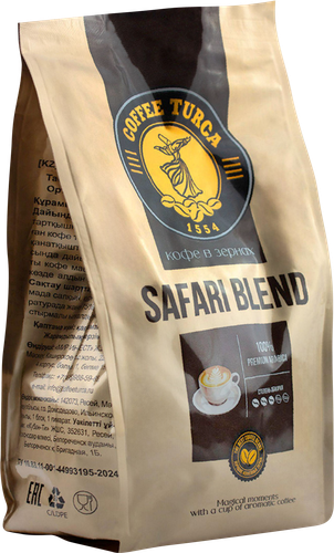 Кофе зерновой COFFEE TURCA Safari Blend Espresso натуральный жареный, 500г, вид