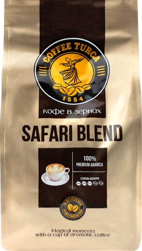 Кофе зерновой COFFEE TURCA Safari Blend Espresso натуральный жареный, 500г, фотография