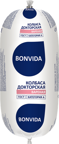 Колбаса вареная BONVIDA Докторская ГОСТ, весовая, картинка
