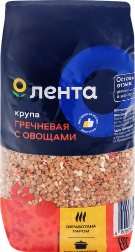 Крупа гречневая ЛЕНТА с овощами 500г, картинка