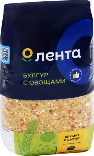Булгур ЛЕНТА&nbsp;с овощами, 500г, крупный план