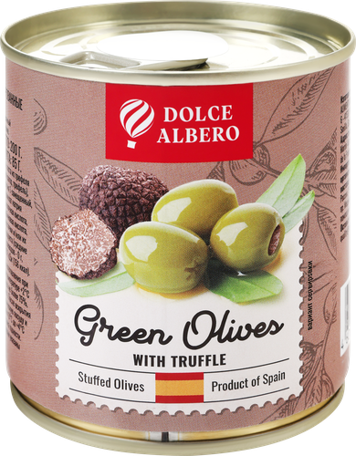 Оливки с трюфелем DOLCE ALBERO фаршированные, 212мл, картинка