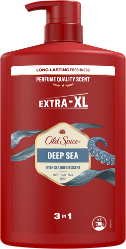 Гель для душа и шампунь мужской OLD SPICE Deep sea 3в1, 1000мл, детальное фото