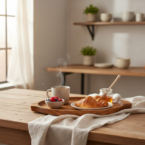 Блюдо для хачапури HOMECLUB Нино, 12х30см, акация, Арт. CAN1102, фотография