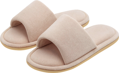 Обувь женская домашняя AMORA р. 36–40, розовый/бежевый, крупный план