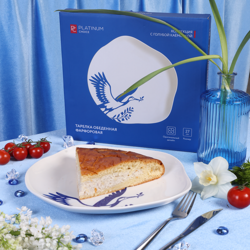 Тарелка обеденная PLATINUM CHOICE Журавль, 27 см, фотография