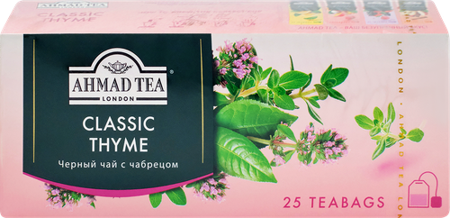 Чай черный AHMAD TEA Чабрец классический, 25пак, крупный план