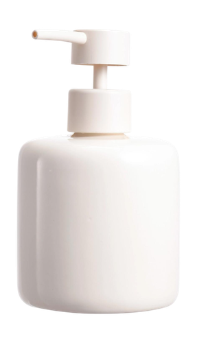 Дозатор FORA настольный Creamy, керамика 9,6x9,5x14,8, крупный план