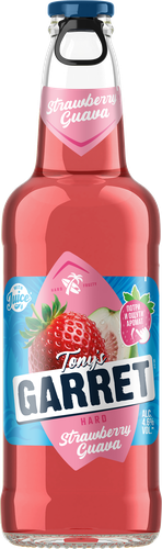 Напиток пивной TONY'S GARRET Hard Strawberry-Guava пастеризованный 4,6%, 0.4л, фото