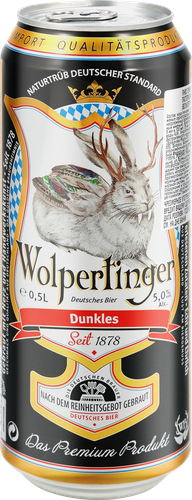 Пиво темное WOLPERTINGER Dunkles фильтрованное пастеризованное 5%, 0.5л, изображение