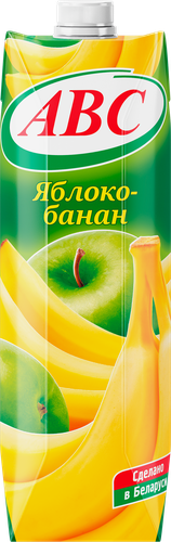 Нектар АВС Яблочно-банановый с мякотью стерилизованный, 1л, изображение