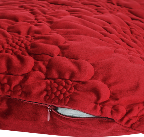 Подушка декоративная объемная HOMECLUB Velvet 45х45см, цвет бордо, Арт. CS1224-2, картинка