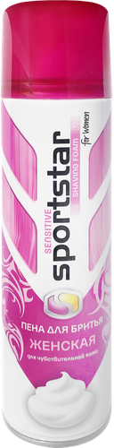 Пена для бритья женская SPORTSTAR Sensitive для чувствительной кожи, 200мл, вид