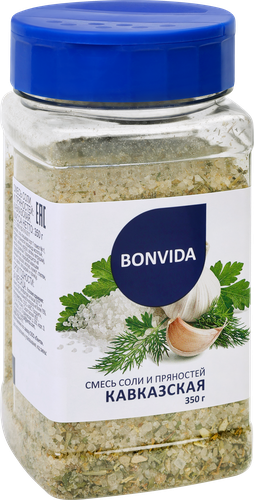 Соль с пряностями BONVIDA Кавказская, 350г, крупный план