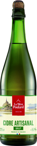 Сидр LA MERE POULARD Яблочный игристый брют 5,5%, 0.75л
