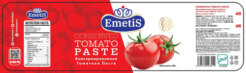 Томатная паста EMETIS, 250г, изображение
