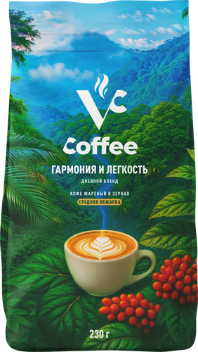 Кофе зерновой VC Дневной бленд жареный, 230г, фотография