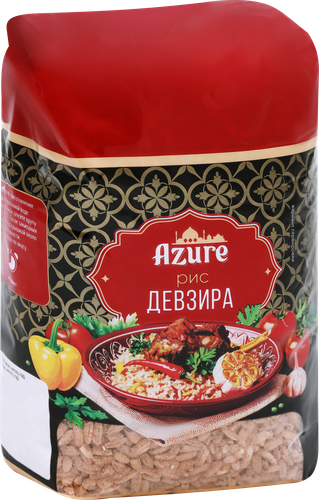 Рис слабошлифованный AZURE Девзира, 500г, крупный план
