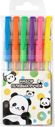 Набор гелевых ручек КРОК&ДИЛЛИ разноцветные, Арт. L522656, 6шт, фото