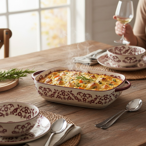 Форма для запекания HOMECLUB Кухни России керамика, 35х20х6,5см, Арт. PRC-1, изображение