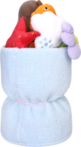 Игрушка мягкая BIGGA Выдра с букетом, Арт. 253-278A-18, фотография