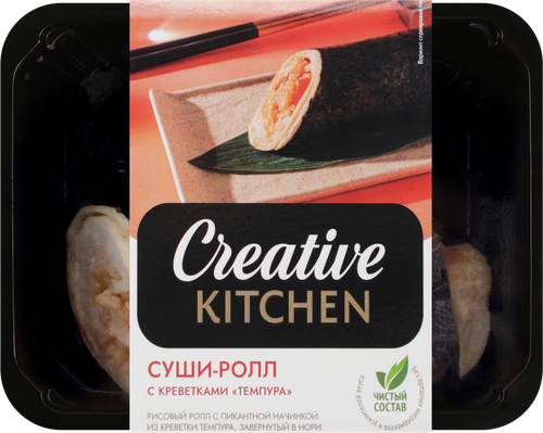 Суши-ролл CREATIVE KITCHEN с креветками Темпура, 110г, вид