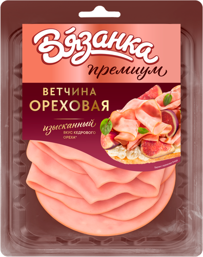 Ветчина ВЯЗАНКА Ореховая, нарезка, 120г, фото