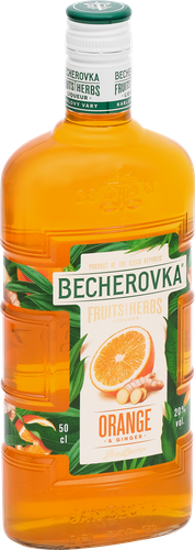 Ликер BECHEROVKA Апельсин и имбирь 20%, десертный, 0.5л, картинка