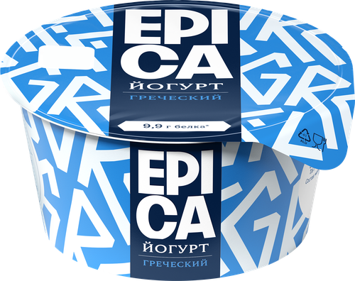 Йогурт EPICA Греческий 2,5%, без змж, 130г, вид