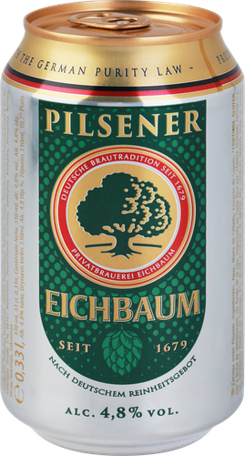 Напиток пивной EICHBAUM Naturradler нефильтрованный пастеризованный осветленный 2,4%, 0.33л, крупный план