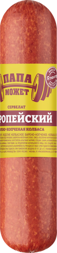 Колбаса варено-копченая ЛЕНТА Выбор экспертов Сервелат Европейский, 700г, детальное фото