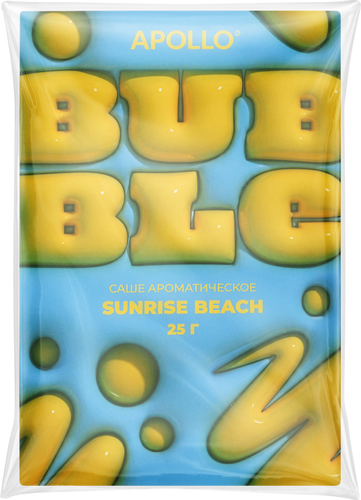 Саше ароматическое APOLLO Bubble Sunrise beach, Арт. BBB-23, 25г, детальное фото