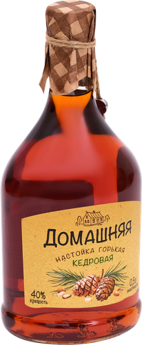 Настойка ПИТЕЙНЫЙ ДОМ Домашняя Кедровая 40%, горькая, 0.5л, картинка