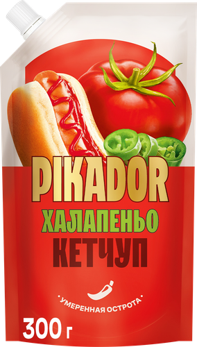 Кетчуп томатный PIKADOR Халапеньо, 300г, фото