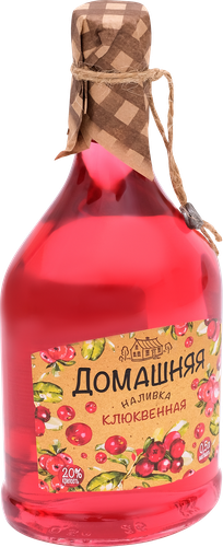 Настойка ПИТЕЙНЫЙ ДОМ Домашняя Клюква 40%, горькая, 0.5л, вид