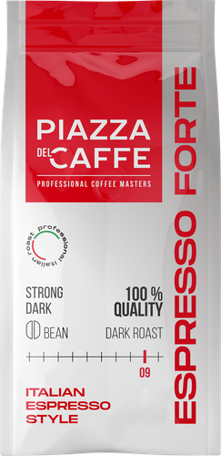 Кофе зерновой PIAZZA DEL CAFFE Эспрессо Форте жареный, 230г, вид