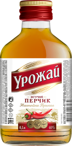 Настойка ЖГУЧИЙ ПЕРЧИК 40%, горькая, 0.1л