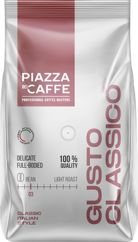 Кофе зерновой PIAZZA DEL CAFFE Густо Классико жареный, 900г, изображение