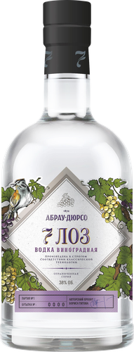 Водка 7 ЛОЗ Виноградная 38%, 0.5л, фото