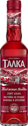 Настойка ТАЛКА Таежные ягоды 21%, сладкая, 0.5л, картинка